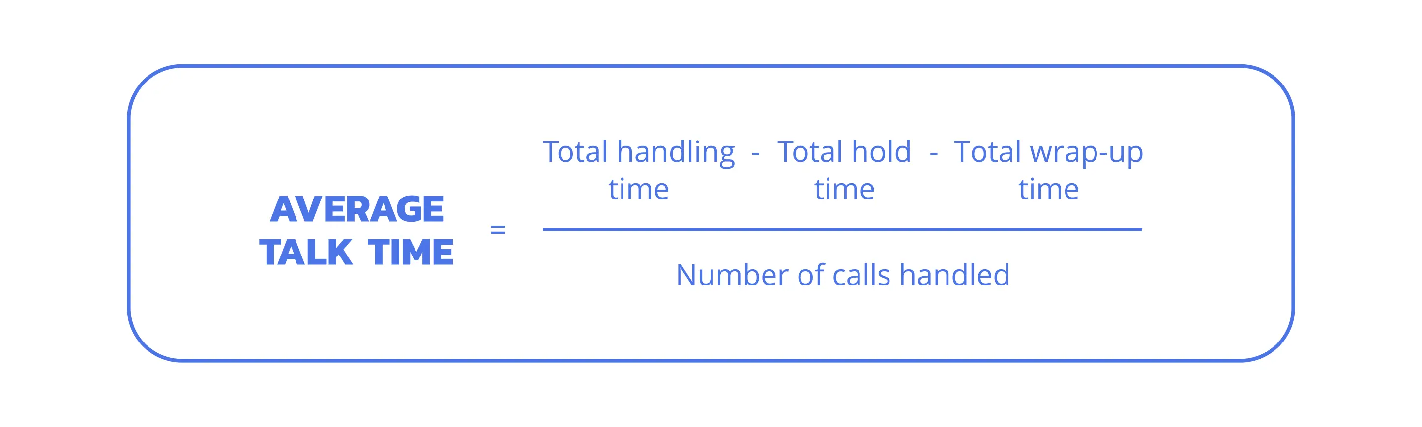 Average Talk Time (ATT)